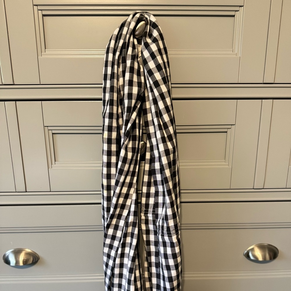 Kavu infinity scarf, black and white checkered